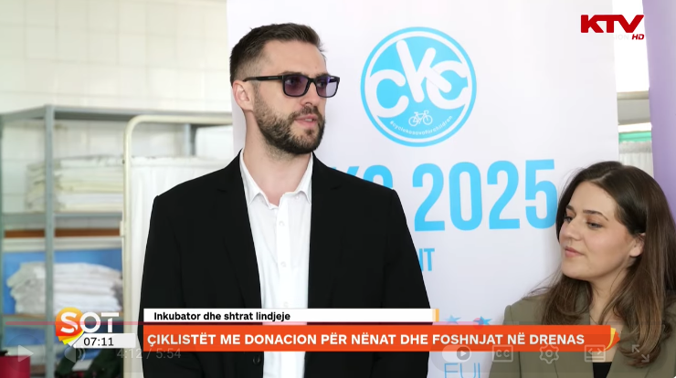 Çiklistët me donacion për nënat dhe foshnjat në Drenas